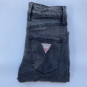 Guess Women’s 1981 High Rise Skinny Jeans Black Acid Wash Size 23